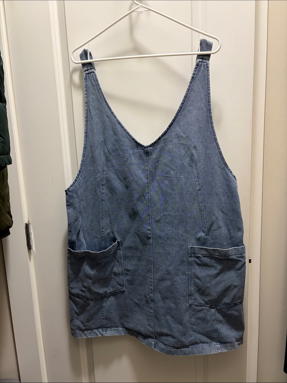 Denim Overalls Mini Dress